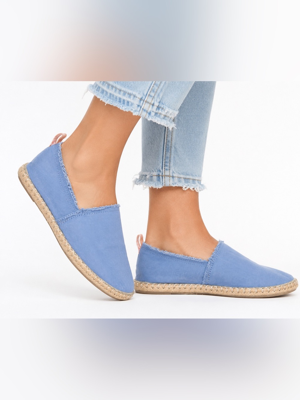Vionic Laguna Size 6 Women's Light Blue Casual Espadrille Slip-Ons